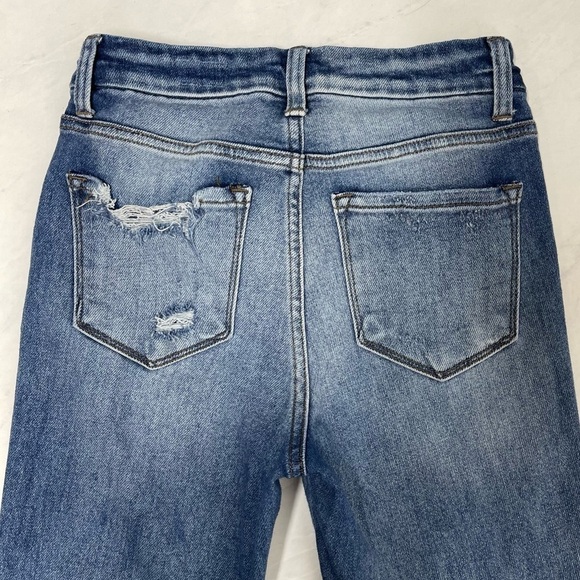 Bridge By Gly Curvy High Rise Distressed Raw Hem Ankle Skinny Jeans Size 24 - Picture 4 of 7